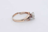 Diamond & Red Gemstone Ring In 14k Yellow Gold 3.4 Grams Size 7 Eb0326pxzsa