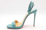 Christian Louboutin Loubi Queen Blue Patent Leather Heels Size 38 Eb0326oorde