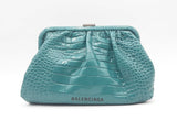 Balenciaga Cloud Clutch Croc Print Leather Crossbody Sd0625wzxsa