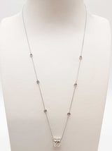 1.43 Cttw Lab Grown Diamonds 14k Wg 2.4g Princess Necklace 18 In Do1225erxde