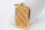 Credit Suisse 999.9 Fine Gold Pendant Set In 18k Gold 2.7 Grams Eb0926pxzde