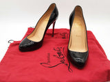 Christian Louboutin Black Patent Leather Heels Size Eu 38 Do0826lrxde
