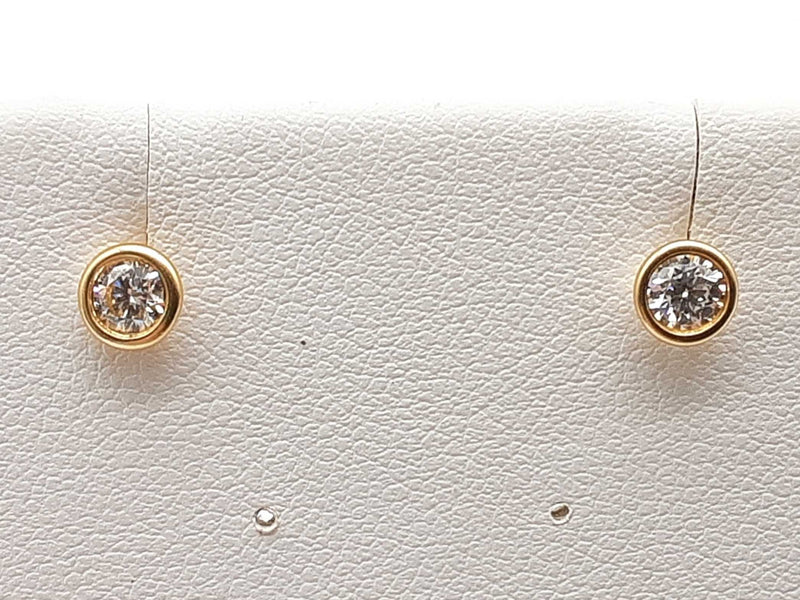 Tiffany & Co. Diamonds 18k Yellow Gold 1.1g Stud Earrings Do0425llxzde