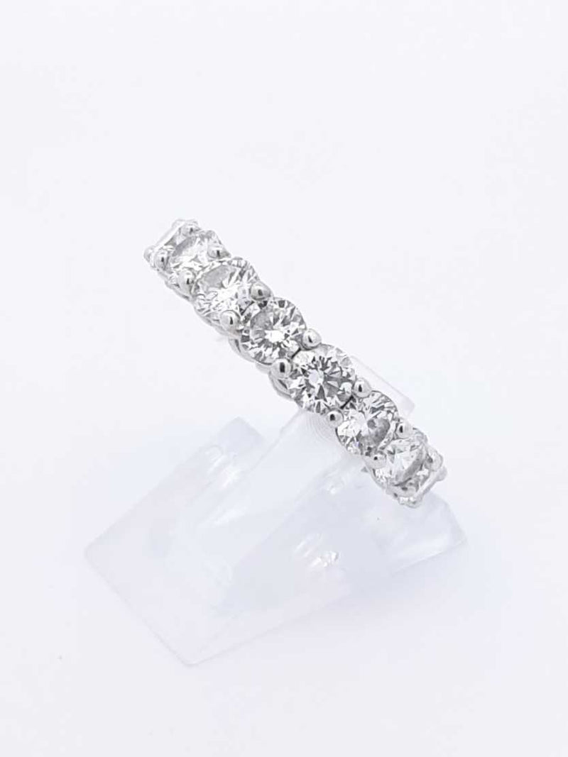 4.25 Cttw Lab-grown Diamond & 14k White Gold Ring 4.9 Grams Size 6 Fw0425orrdu