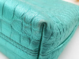 Tom Ford Label Mini Bag Metallic Lagoon Green Leather Handbag Do0926rrxde
