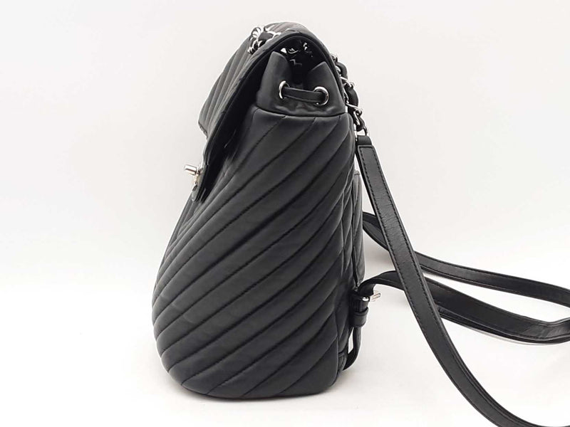 Chanel Chevron Quilted Small Urban Spirit Backpack Black Aa0625ozxzsa
