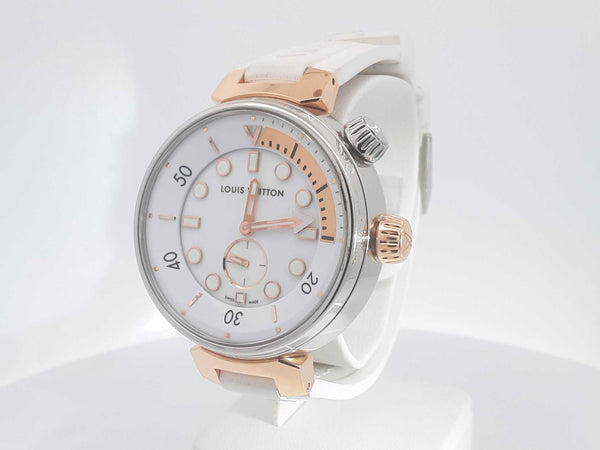Louis Vuitton Tambour Street Diver Qrtz 39.5mm Steel 18k Pink Gold Sd0825wrzxsa