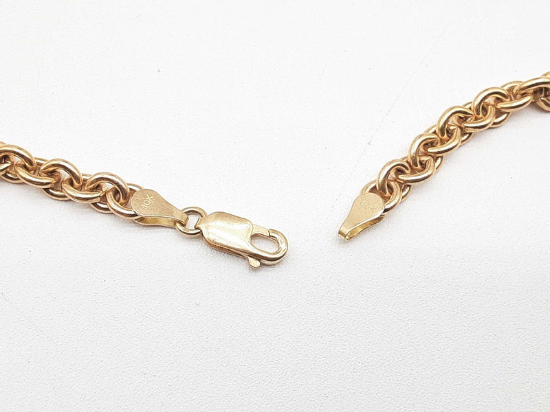 10k Yellow Gold 32.2g Cable Chain 24 In Do0624rrxde