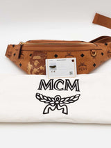 Bape X Mcm Monogram Cognac Visetos Belt Bag Eb0326orxsa