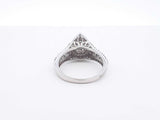 1.12 Cttw Diamond & 10k White Gold Cluster Ring 3.4 Grams Size 7 Fw0425ooxdu