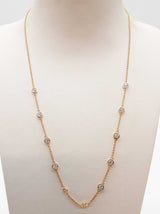 1.10 Cttw Lab Grown Diamonds 14k Yg 3.2g Chain Necklace 18 In Do1225erxde