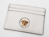 Versace La Medusa Card Holder Wallet In White Leather Fw0925exdu