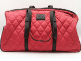 Ferrari Rosso Corsa Red Quilted Nylon Duffel Bag Sd0925orzdu