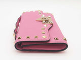 Valentino Garavani Rockstud Pink Calfskin Wallet Sd0925ozxde