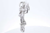 Andreoli 18k White Gold 5.36cttw Diamond Omega Back Earrings 37g Eb0326rrxzde
