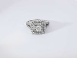 1.07 Cttw Diamond 10k White Gold Ring 5.9 Grams Size 9 Aa0625izxsa