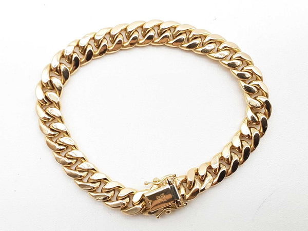 10k Yellow Gold 18g 8 Inch Cuban Link Bracelet Lhirxde 144020011423
