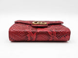 Gucci Gg Marmont Chain Mini Bag In Quilted Red Python Leather Fw0626pzxdu