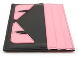 Fendi Monstro Black Pink Leather Card Holder Do1025rxde