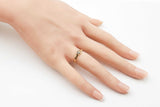 0.20 Ct Bezel-set Rose-cut Diamond & 12k Yellow Gold Solitaire Ring 1.8 Grams Size 7 Fw0925crdu