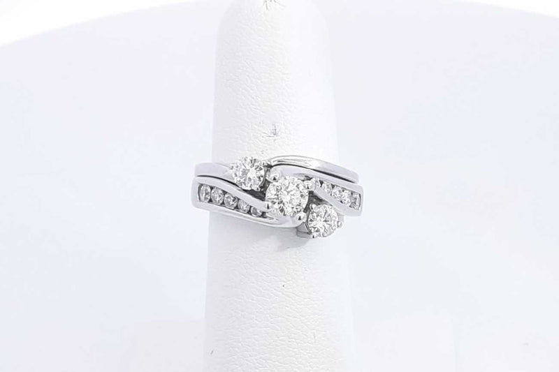 Round Diamond Approx. 1ctw Ring In 14k White Gold 7.71g Size 5.25 Eb0224lrxsa