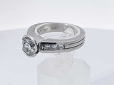 1.36 Cttw Diamond Platinum 95% Wedding Ring 10.5 Grams Size 7 Aa0925izxsa