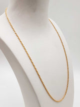 18k Yellow Gold 1.8g Hollow Rope Chain 20 In Do0125sxde