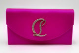 Christian Louboutin Loubi54 Holly Pink Satin Shoulder Bag Eb0624ixzdu