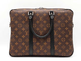 Louis Vuitton Porte-documents Voyage Briefcase In Monogram Macassar Coated Canvas & Leather Fw0726irxdu