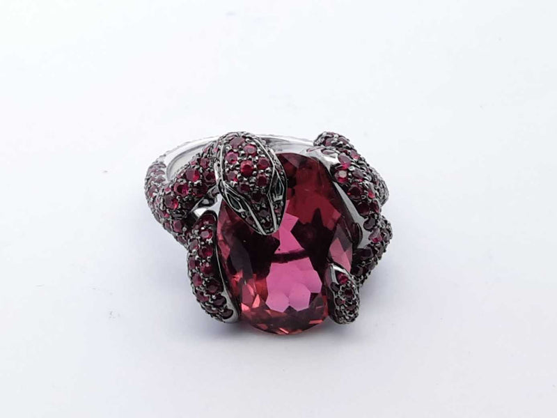 Boucheron Pythia 18k Gold Ruby Tourmaline Ring Size 6.75 Lhixzxde 144020009096