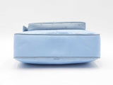 Prada Mini Shoulder Bag In Sky Blue Re-nylon & Ostrich Leather Fw0226lrxzdu