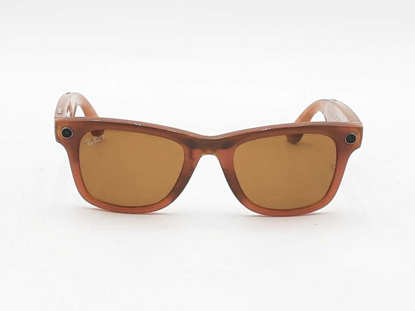 Ray-ban Meta Wayfarer Beige Sunglasses Aa0625ezsa