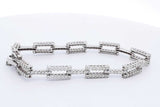 Approx. 5.46ctw Diamond Tennis Bracelet In 14k White Gold 15.6 Grams Eb0924llxz