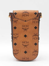 Mcm Patricia Crossbody Phone Case In Cognac Visetos Coated Canvas Fw0526lrzdu
