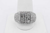 3.36cttw Diamond Ring In 14k White Gold 8.5 Grams Size 10.25 Eb0726lexzsa