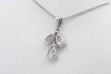 2.04cttw Lab Grown Pear Shaped Diamond Pendant Necklace 14k White Gold Eb326eorsa