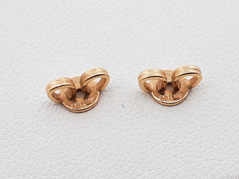Gucci Running Gg Stud Earrings In 18k Yellow Gold 1.9 Grams Fw0925llzdu