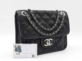 Chanel Mini French Riviera Flap Bag In Black Diamond-quilted Caviar Leather Fw0726lrrxdu