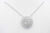 0.37cttw Effy Diamond Pendant Necklace 14k White Gold 3.9g 16-18 In Eb0526wwxsa