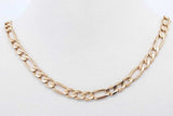 14k Yellow Gold Figaro Chain Necklace 8.7 Grams 22.5 Inch Eb0426irxde