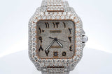 Cartier Santos Automatic 38mm Aftermarket Diamonds Stainless Steel Watch Eb1225exxzdu