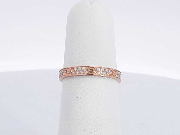 Cartier 18k Rose Gold 3.1 Grams Mini Love Ring Size 5 Aa0625ozxzsa