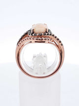 Le Vian Opal & Diamond 14k Strawberry Gold Ring 5.1 Grams Size 7 Fw0225wxzdu