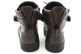 Giuseppe Zanotti Dark Brown Leather High Top Sneakers Eu Size 43 Eb0526lrxde