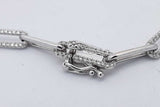 1.9cttw Diamond Link Bracelet In 14k White Gold 7.7 Grams 7 Inch Eb0526rxzsa