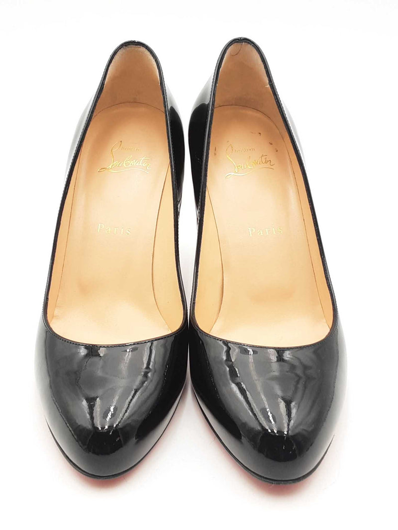 Christian Louboutin Black Patent Leather Heels Size 39 Eb0924lrxsa