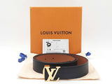 Louis Vuitton 30mm Reversible Belt Strap & Initiales Buckle Size 40 Fw1026lcrdu