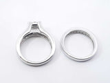 1.35 Cttw Diamond & 14k White Gold Bridal Set 10.9 Grams Size 7 Fw0226erxdu