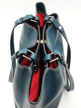 Dooney & Bourke Teal Saffiano Leather Flynn Shoulder Bag Eb1025cxdu