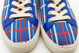Tory Burch Blue & Red Sport Knit Golf Sneakers Size 7 M Eb0126pxde